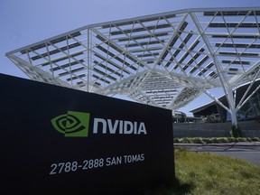 Un immeuble de bureaux de Nvidia Corp. à Santa Clara, en Californie.