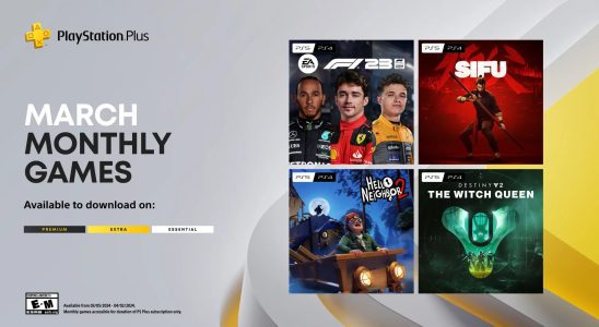 Annonce de la gamme de jeux mensuels PlayStation Plus pour mars 2024