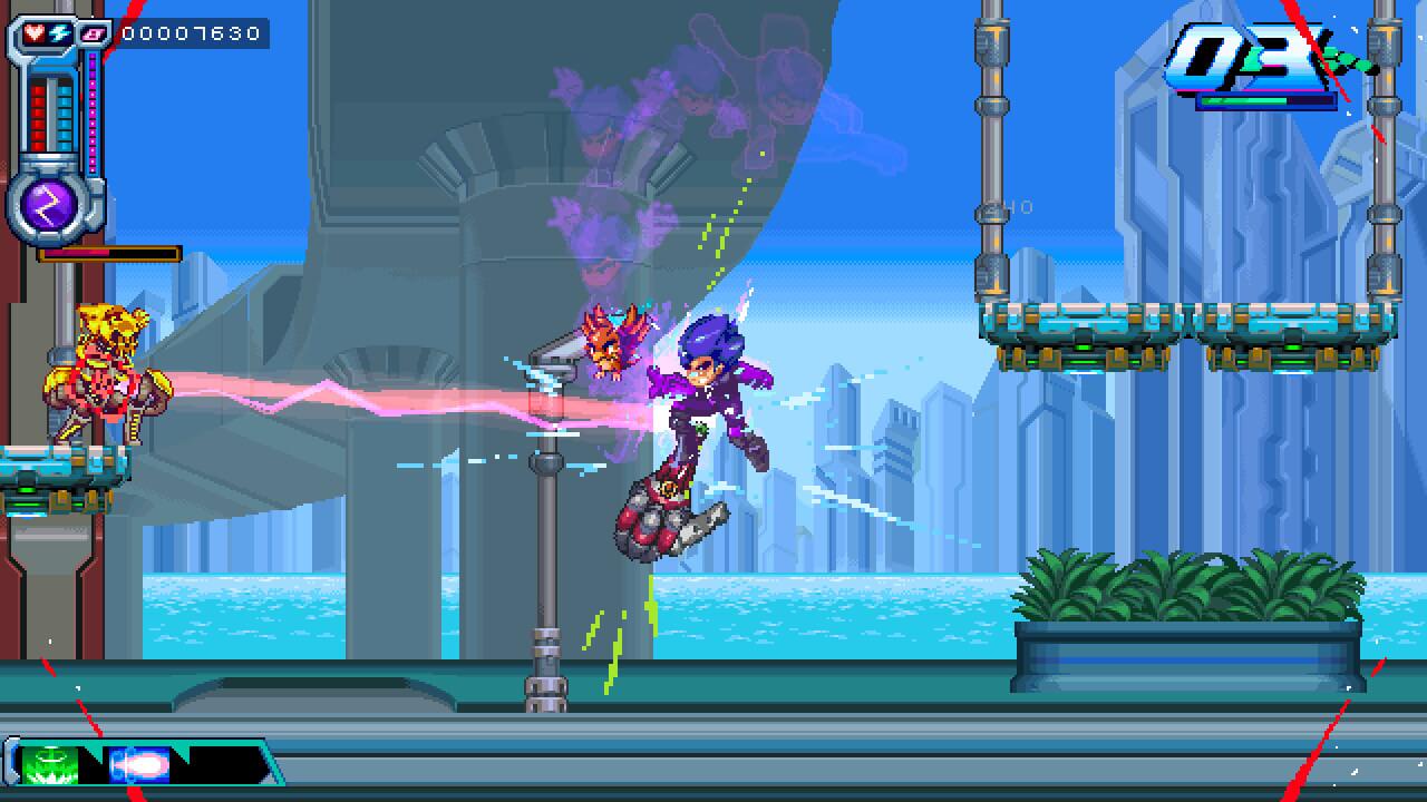 image du niveau 1 montrant un garçon Berserk ciblant un ennemi tout en atterrissant sur un autre ennemi