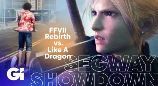 Final Fantasy VII Renaissance contre.  Comme un dragon : richesse infinie |  Affrontement en Segway