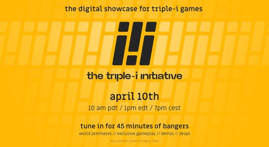 La vitrine des « jeux indépendants à succès » The Triple-i Initiative est prévue pour le 10 avril