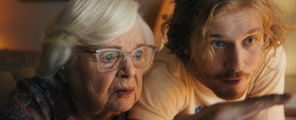 June Squibb and Fred Hechinger appear in Thelma by Josh Margolin, an official selection of the Premieres program at the 2024 Sundance Film Festival. Courtesy of Sundance Institute