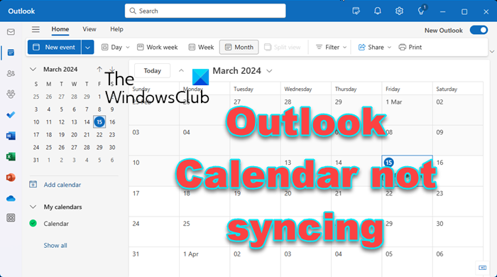 Le calendrier Outlook ne se synchronise pas [Fix]
