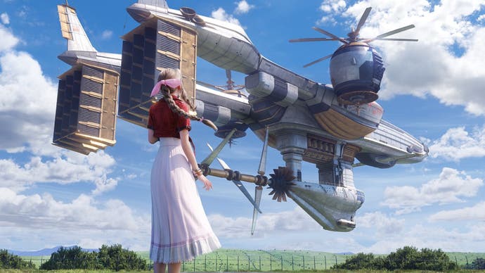 L'illustration d'Aerith se tenait devant Highwind dans Final Fantasy 7 Rebirth