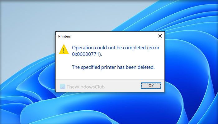 Correction de l'erreur d'imprimante 0x00000771 sur un PC Windows
