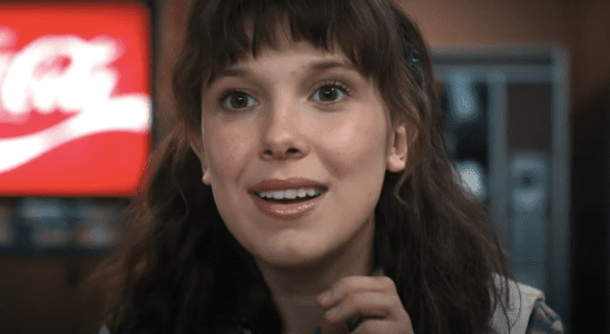 millie bobby brown as a smiling eleven in stranger things season 4