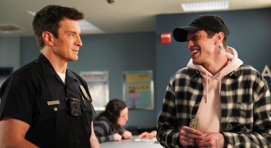Nathan Fillion and Pete Davidson on The Rookie
