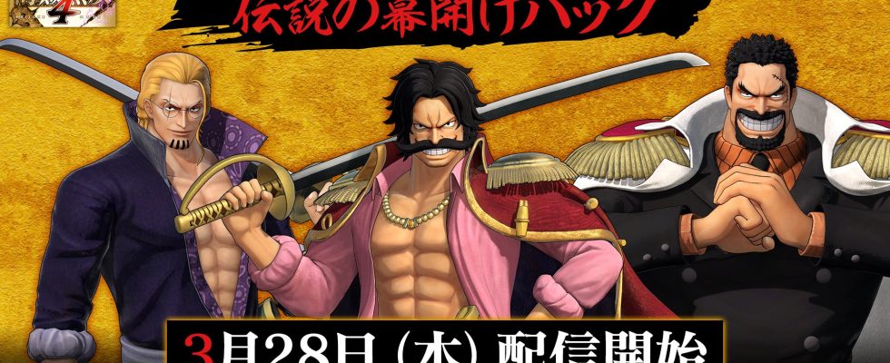 One Piece : Pirate Warriors 4, les personnages DLC Rayleigh et Garp annoncés ;  « Legend Dawn Pack » sera lancé le 28 mars