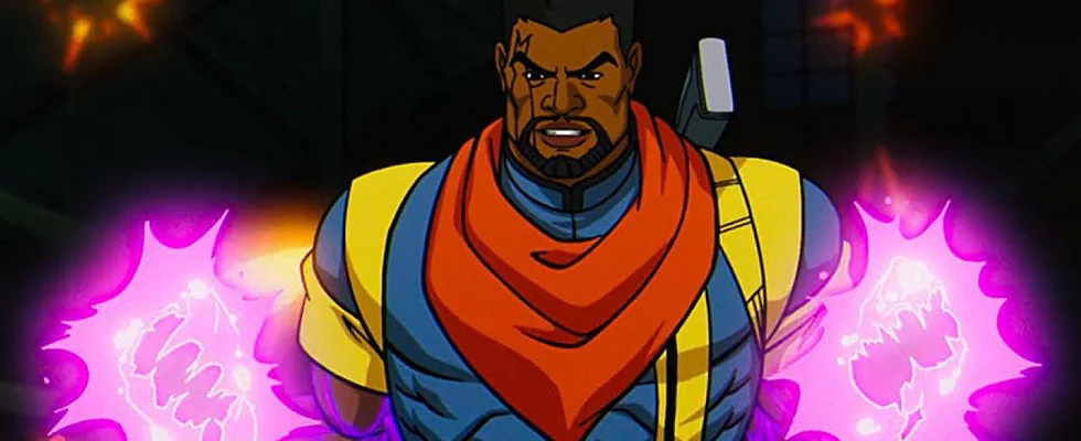 Bishop with pink, glowing fists in Disney+ series X-Men '97