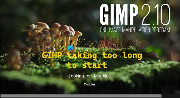GIMP met du temps à s'ouvrir