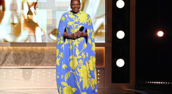 PASADENA, CALIFORNIA - FEBRUARY 25: Host Queen Latifah speaks onstage during the 54th NAACP Image Awards at Pasadena Civic Auditorium on February 25, 2023 in Pasadena, California. (Photo by Leon Bennett/Getty Images for BET)