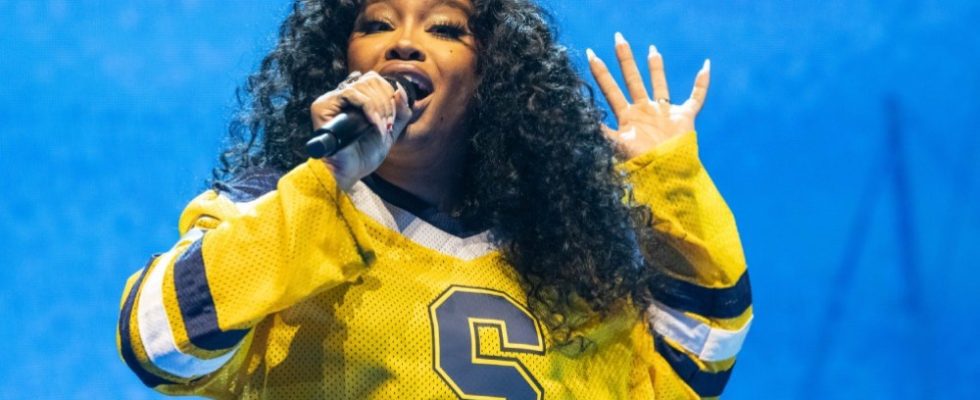 WASHINGTON, DC - February 27th, 2023 - SZA performs at Capital One Arena in Washington, D.C. during her SOS Tour.  (Photo by Kyle Gustafson / For The Washington Post via Getty Images)