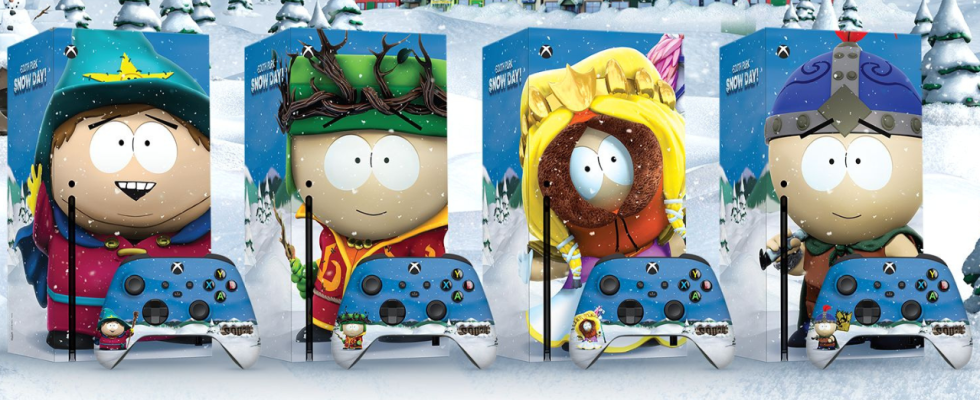 South Park : les consoles Xbox Series X sur le thème de Snow Day comprennent quatre designs uniques de personnages emblématiques