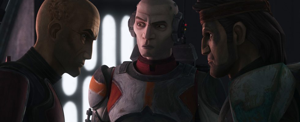 Hunter, Crosshair, and Echo in Star Wars: The Bad Batch