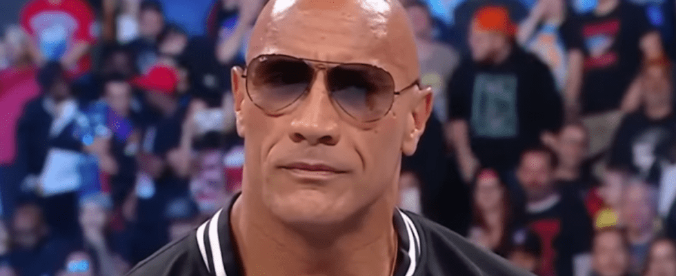 The Rock in sunglasses returning to WWE Smackdown