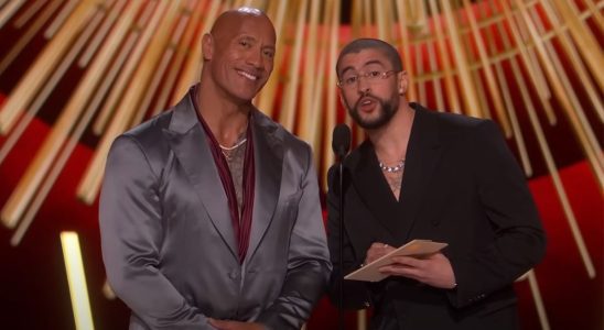 The Rock and Bad Bunny Present award to The Zone Of Interest at Oscars 2024.