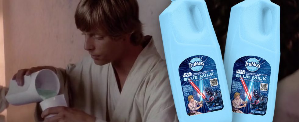 Trucs cool : le lait bleu officiel de Star Wars arrive dans votre réfrigérateur par TruMoo
