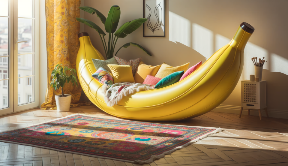 Une image d’un lit de banane. 