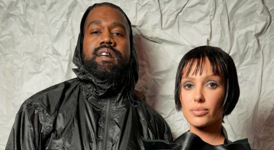 Kanye West and Bianca Censori at Marni RTW Fall 2024 as part of Milan Ready to Wear Fashion Week held on February 23, 2024 in Milan, Italy.